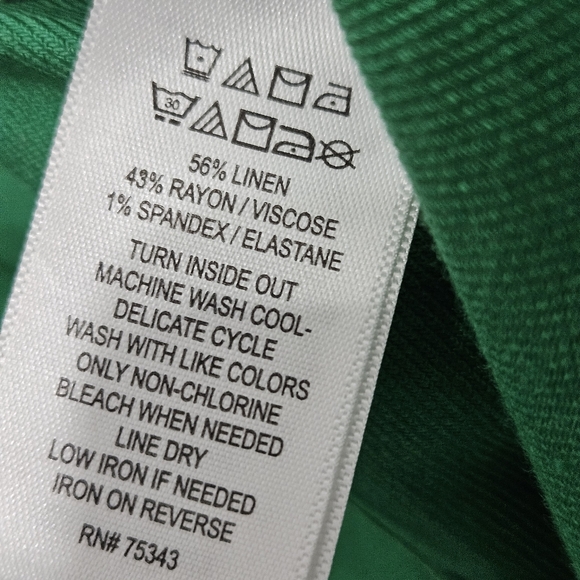 New Nicole Miller New York Kelly Green High Rise Wide Leg Pants Size 6 Work Chic - Picture 10 of 10